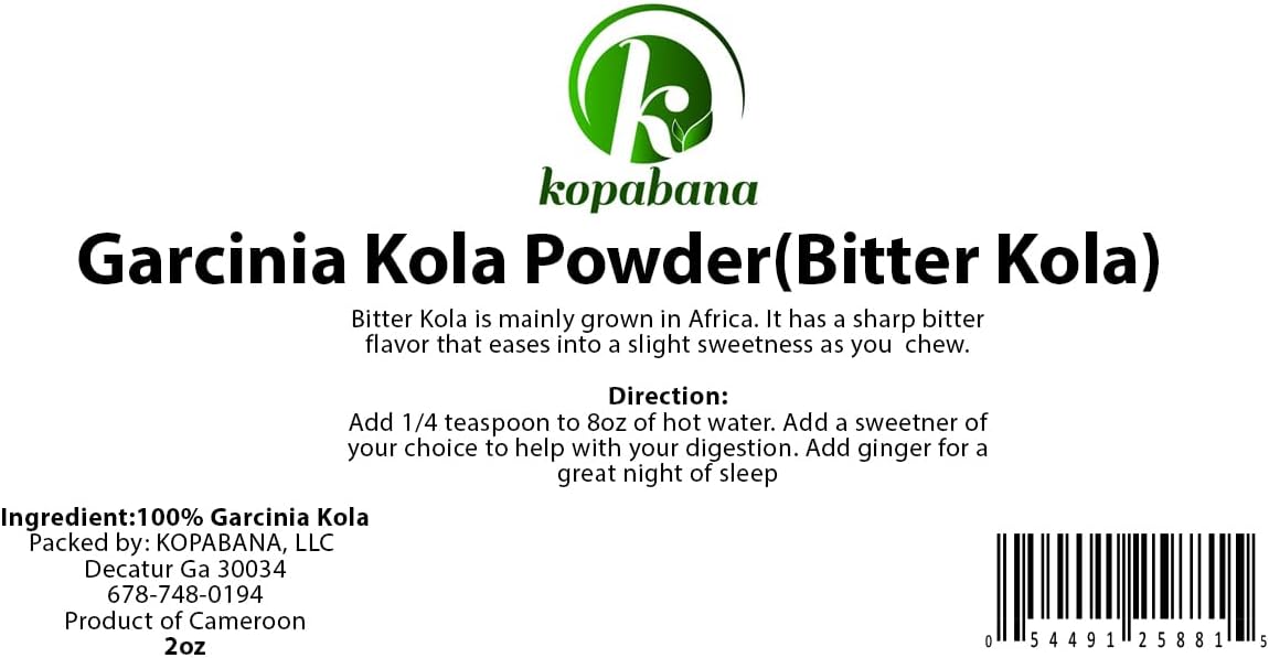 2 OZ KOPABANA Garcinia Kola Powder - Best Quality Bitter Kola Powder