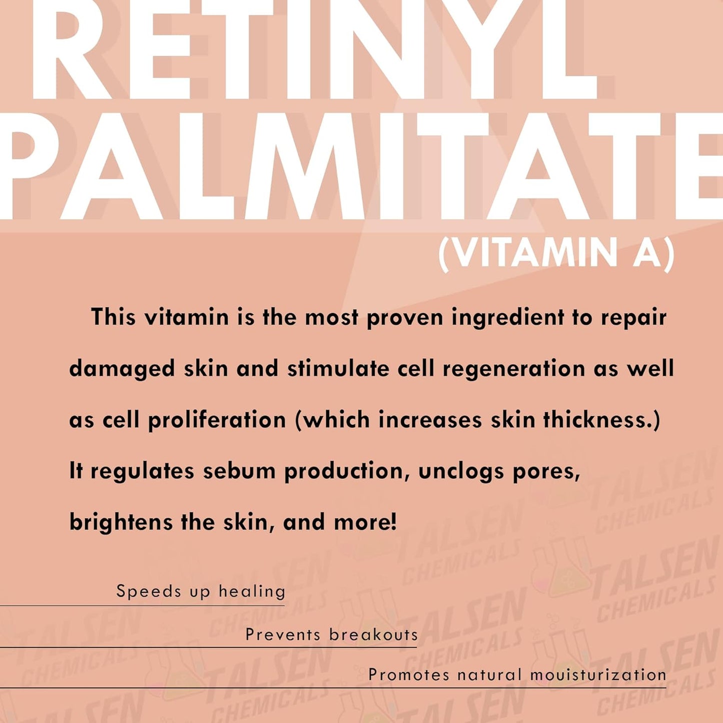 2 oz. Talsen Chemicals Vitamin A Powder - Water Soluble Retinol Palmitate - USP & Cosmetic Grade - 56g