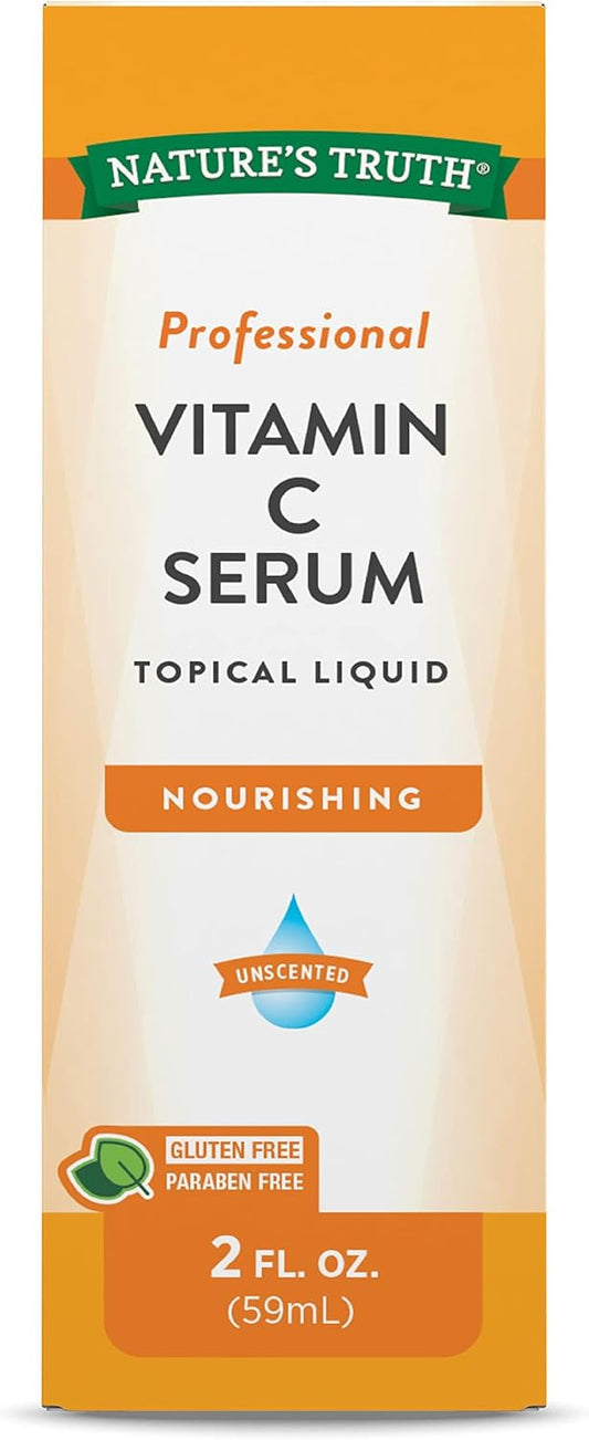 2 oz Vitamin C Serum for Face & Skin | Nourishing & Unscented | Natural Oil Formula by Nature's Truth