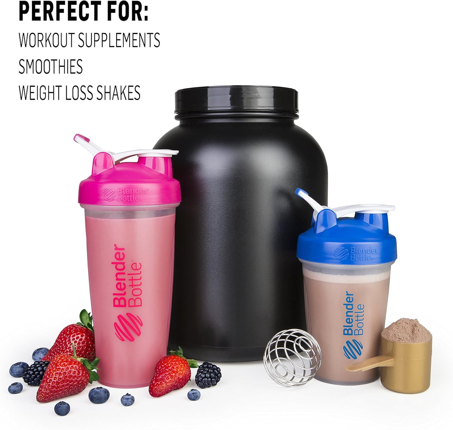 2 Pack 28-Ounce BlenderBottle Classic Shaker Bottles in Moss/Navy for Protein Shakes and Pre Workout