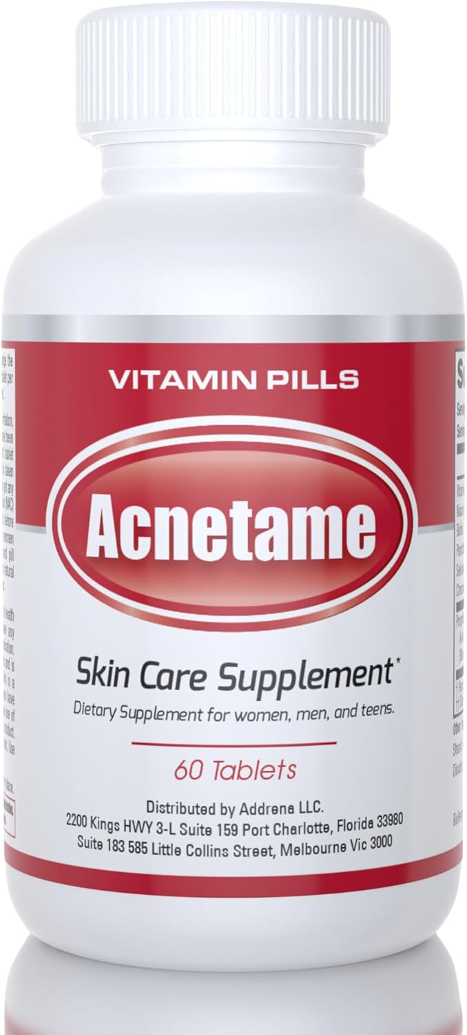2 Pack Acnetame Acne Pills - 120 Pills - Vitamin Supplements for Hormonal Pimples - Clear Oily Skin for Women, Men, Teens, and Adults