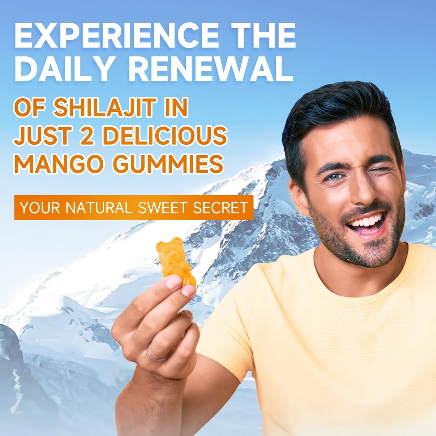 2 Pack BVIVLOO Sugar-Free Shilajit Gummies 1000mg - Pure Himalayan Supplement for Energy, Brain, & Immunity - 120 Gummies