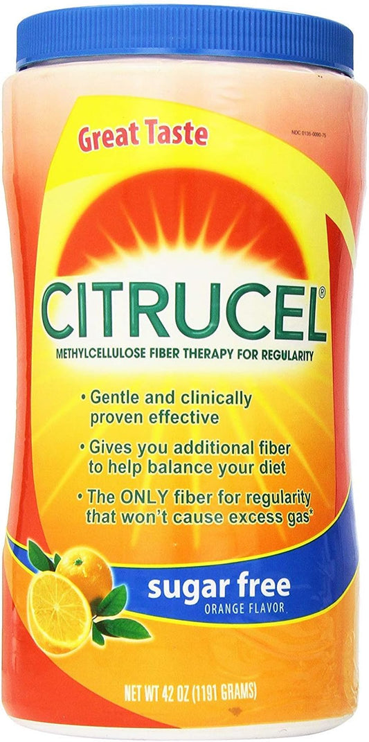 2-Pack Citrucel SmartFiber Sugar Free Orange Fiber Therapy for Regularity 42oz