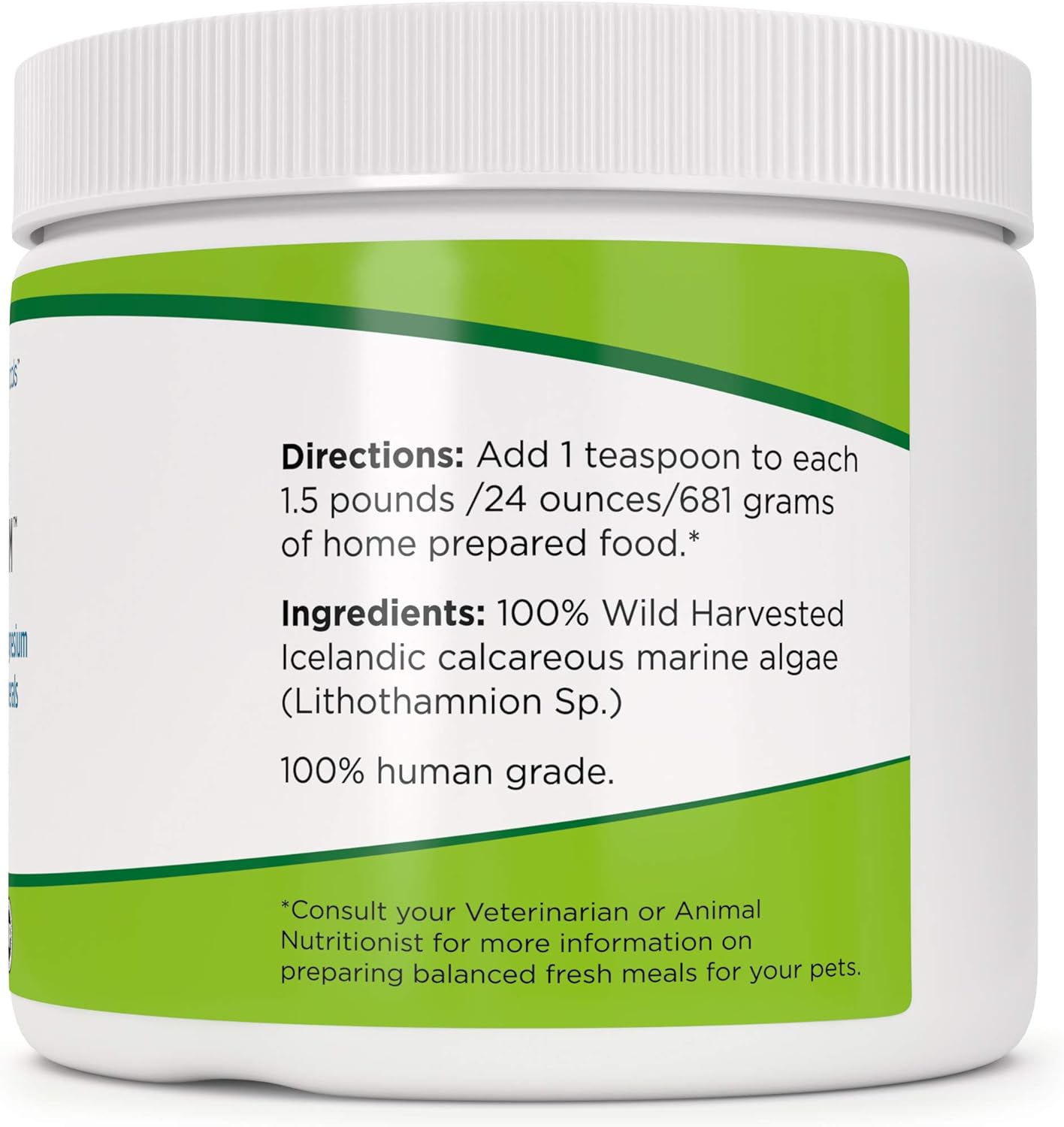 2 Pack Dog Greens Seaweed Calcium Powder 14oz - Essential Pet Supplement for Raw or Homemade Foods - Cleaner Calcium Source than Bone Meal or Eggshell Powder