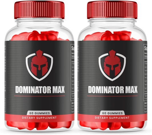2 Pack Dominator Max Gummies - Advanced Formula for Max Performance and Muscle Growth, All Natural Supplement for Overall Health Support (120 Gummies)