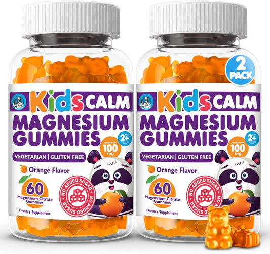 2-Pack Dr. Moritz Orange Flavored Sugar-Free Magnesium Citrate Gummies for Kids and Adults - Non-GMO - 120 Count