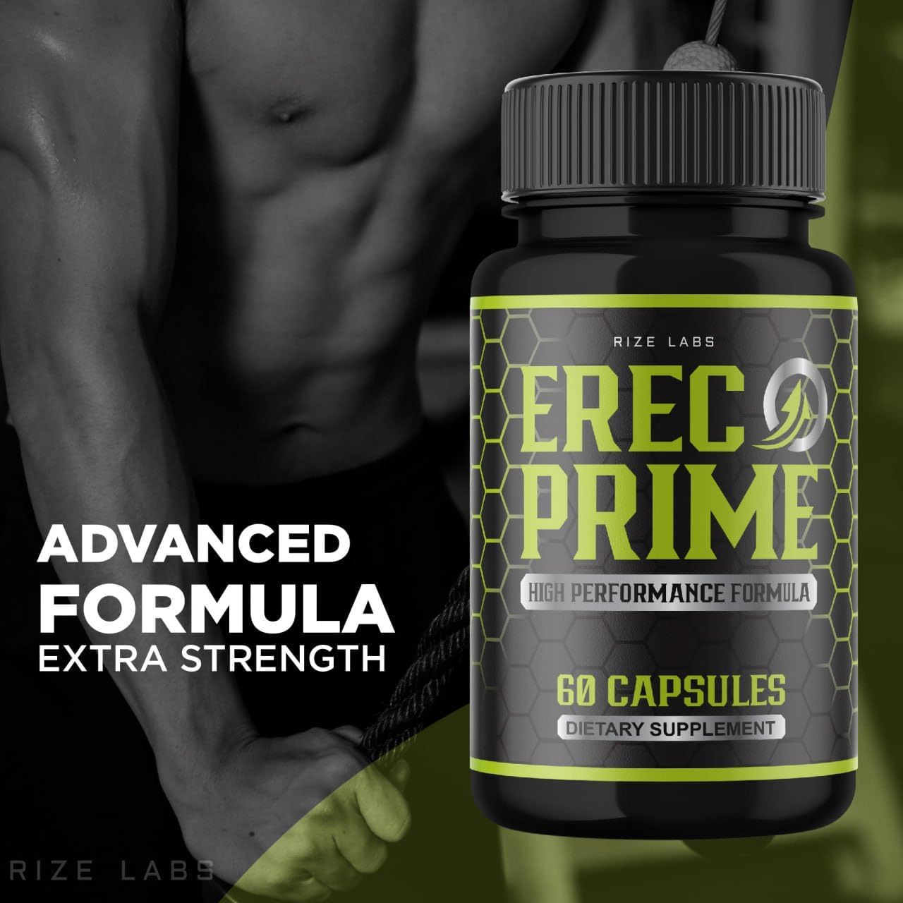 2-Pack Erec Prime Pills for Men - High Performance Formula, All-Natural Support for Peak Performance & Health - 120 Capsules