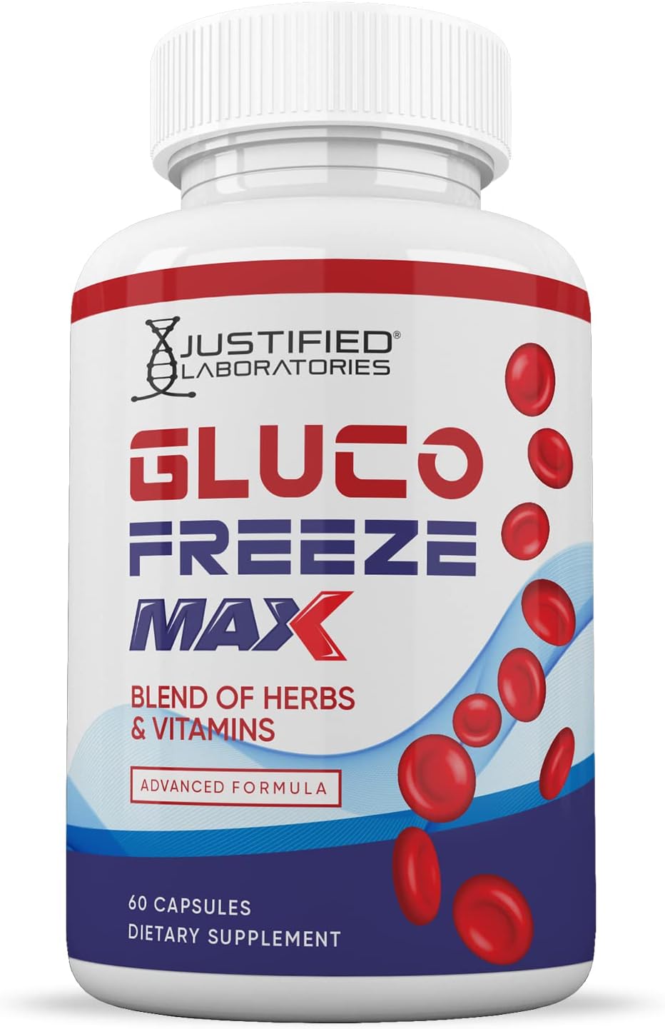 2 Pack Glucofreeze Max Advanced Formula 1295MG 120 Capsules by Justified Laboratories