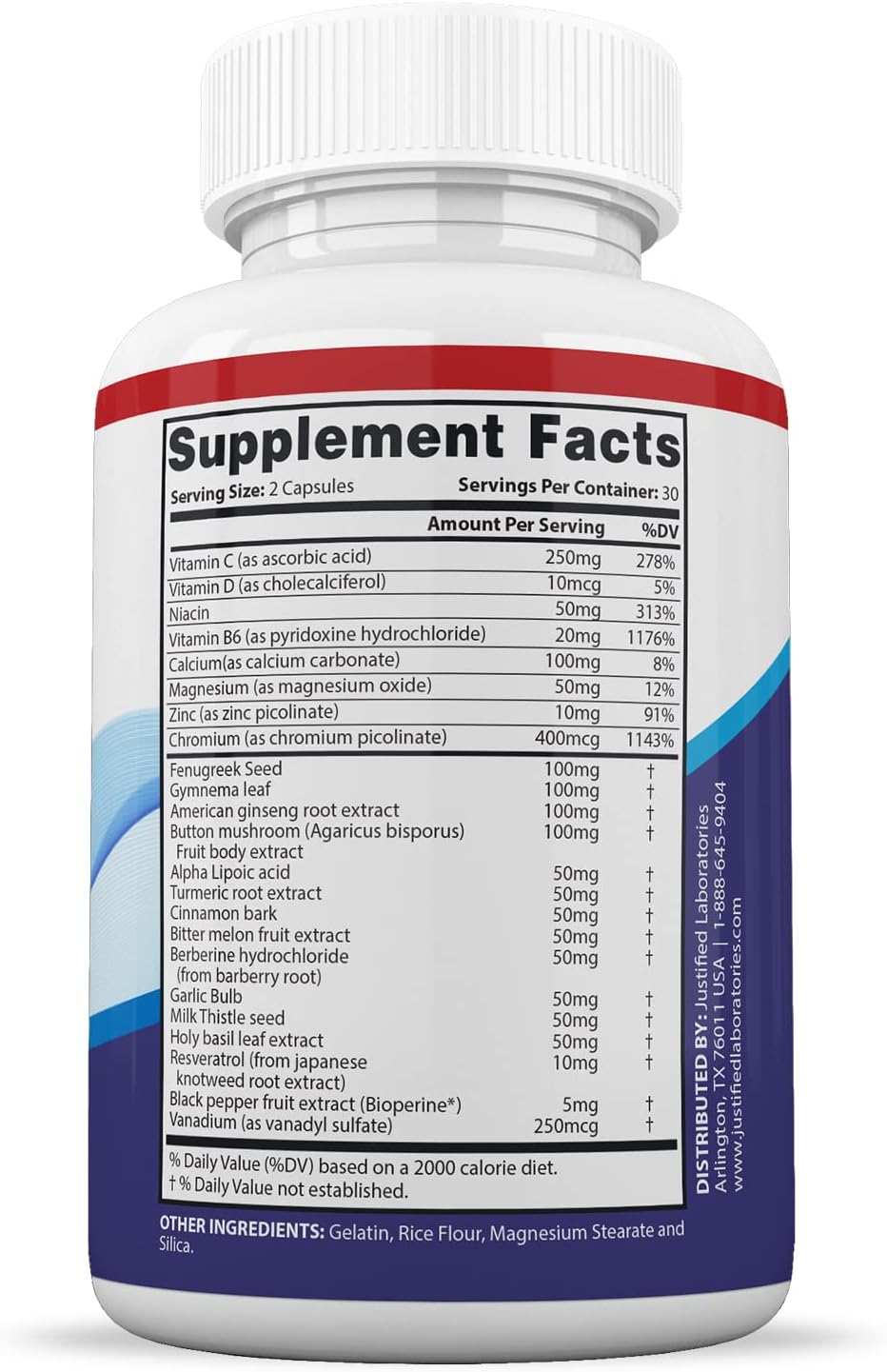 2 Pack Glucofreeze Max Advanced Formula 1295MG 120 Capsules by Justified Laboratories