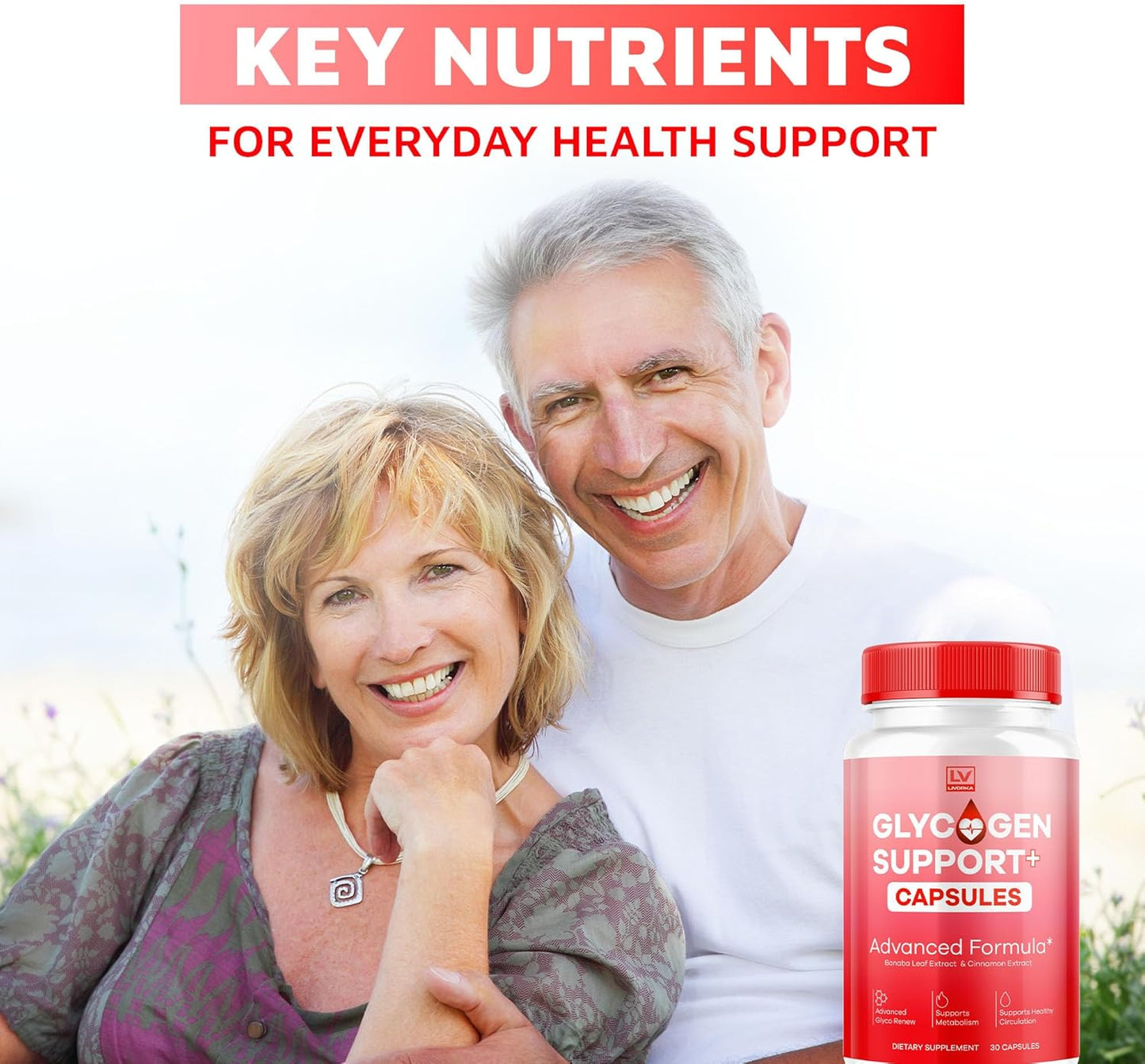 2-Pack Glycogen Support Supplement Capsules - Advanced Formula for 2 Months - 60 Capsules