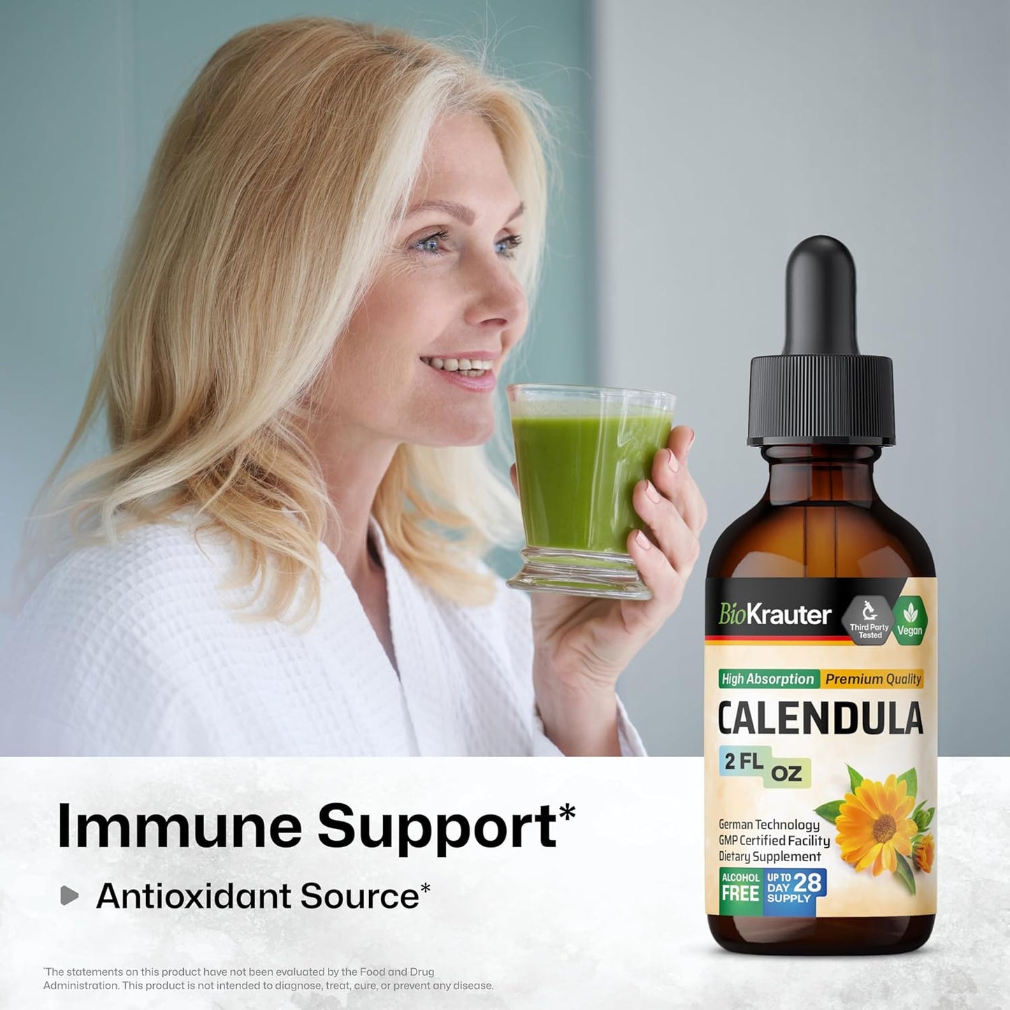 2-Pack Goldenseal and Calendula Tinctures - 2 Fl. Oz. Each