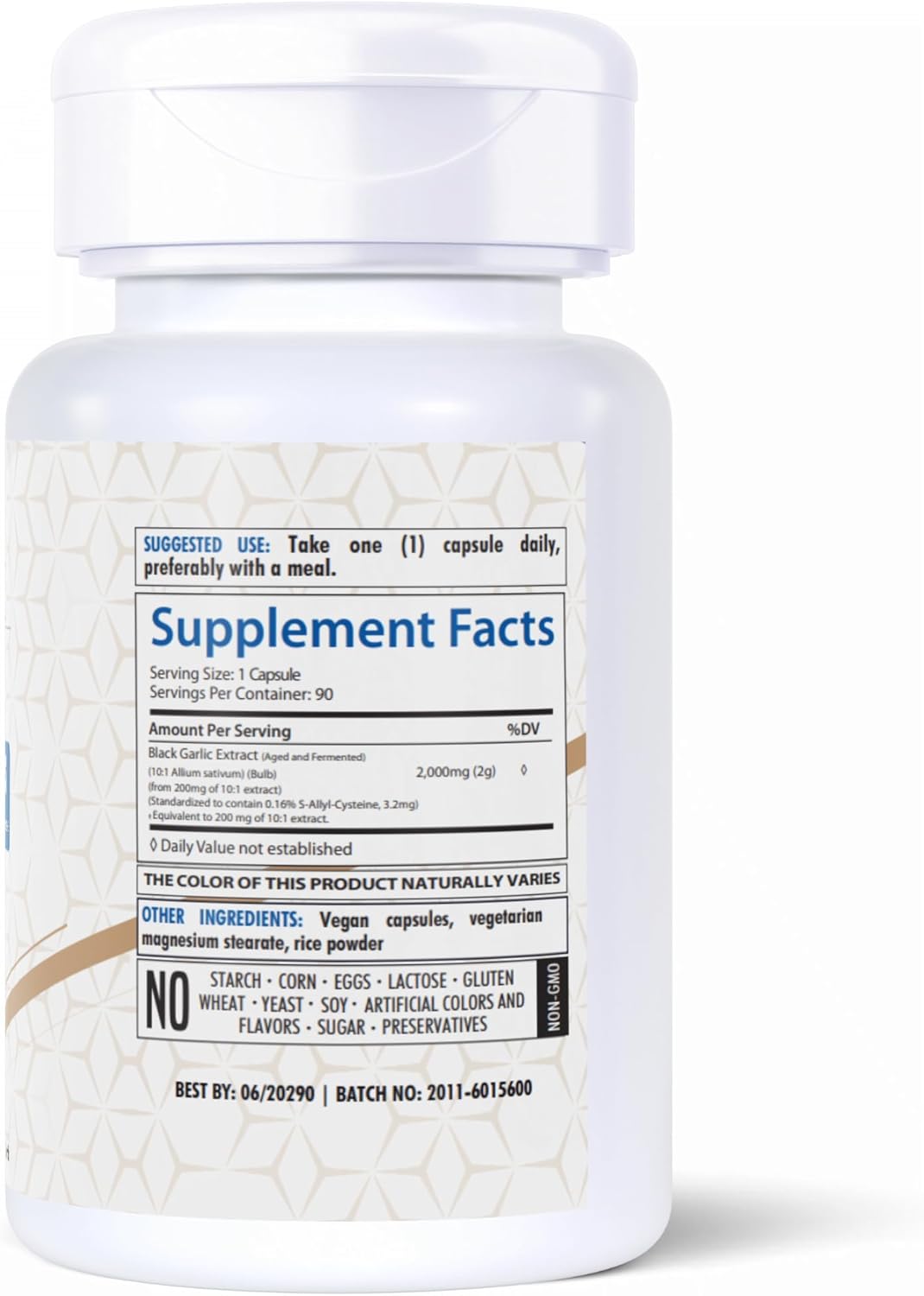 2 Pack Healthfare Fermented Aged Black Garlic Supplement Extract - 2000mg Maximum Strength Capsules (90 Count) - Non-GMO & Gluten Free