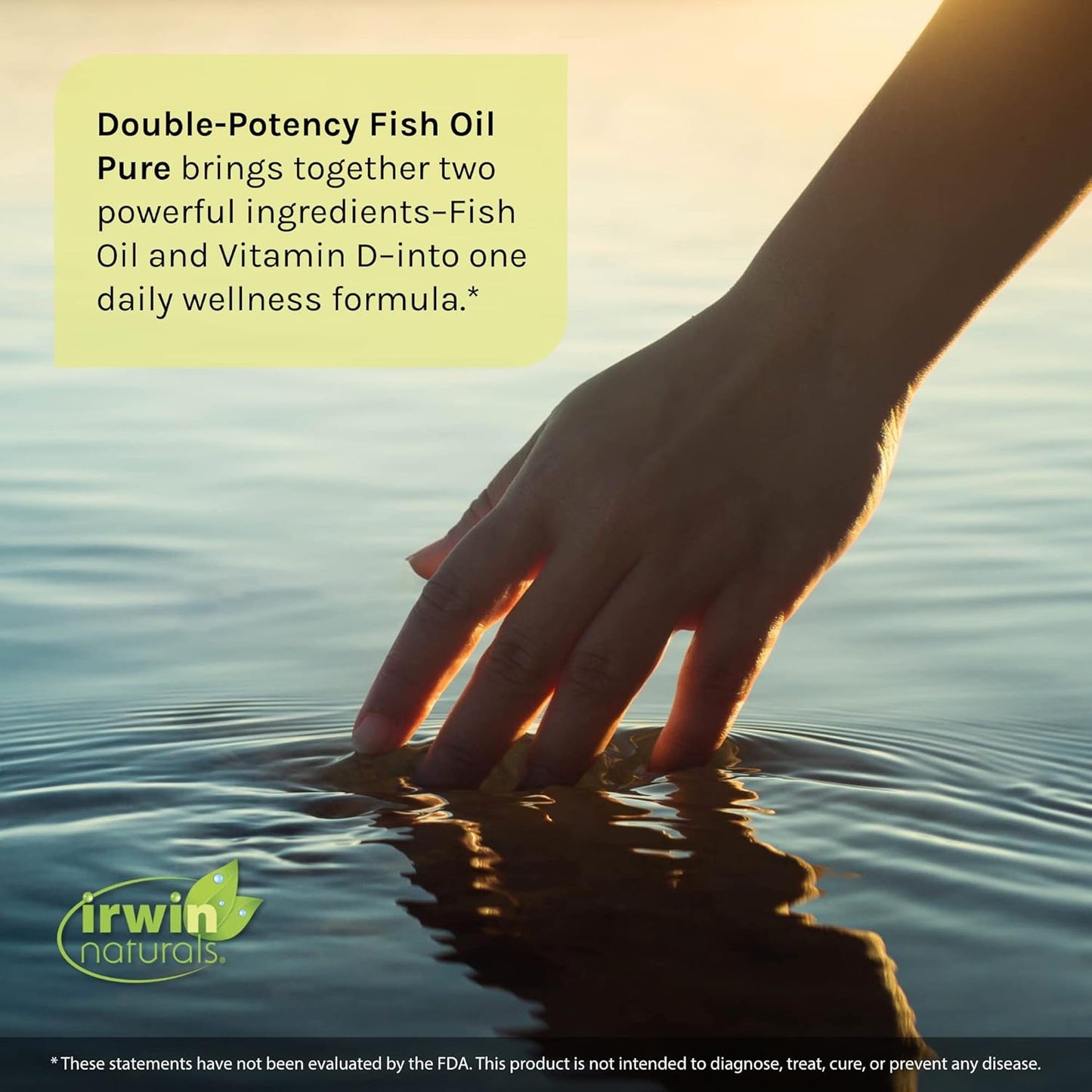 2-Pack Irwin Naturals Double-Potency Fish Oil Pure - 60 Liquid Soft-Gels, 2,000 mg Purified Fish Oil with Vitamin D3 - 60 Servings