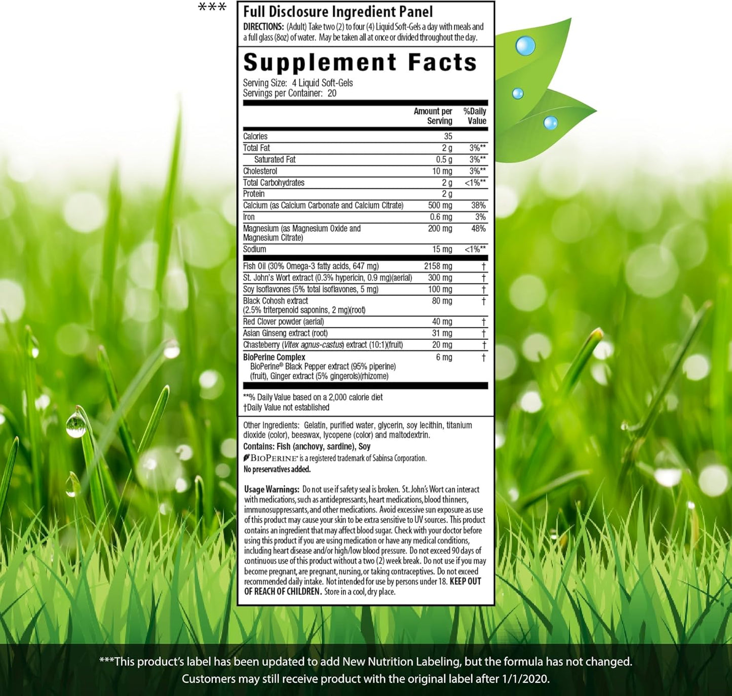 2-Pack Irwin Naturals EstroPause Menopause & Women's Health Support Supplement - Powerful Herbal Blend with Calcium, Magnesium, Black Cohosh, Chaste Tree - Enhanced Absorption - 80 Liquid Softgels