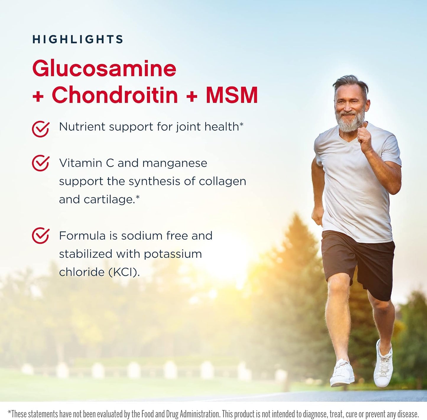 2-Pack Jarrow Formulas Glucosamine Chondroitin MSM Capsules - Joint Health Support with Vitamin C & Manganese - 240 Capsules, 120 Servings