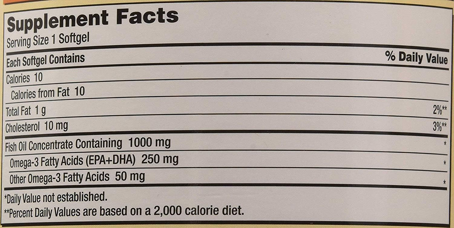 2 Pack Kirkland Signature Fish Oil Concentrate 400 Count - Omega-3 Supplement Pack