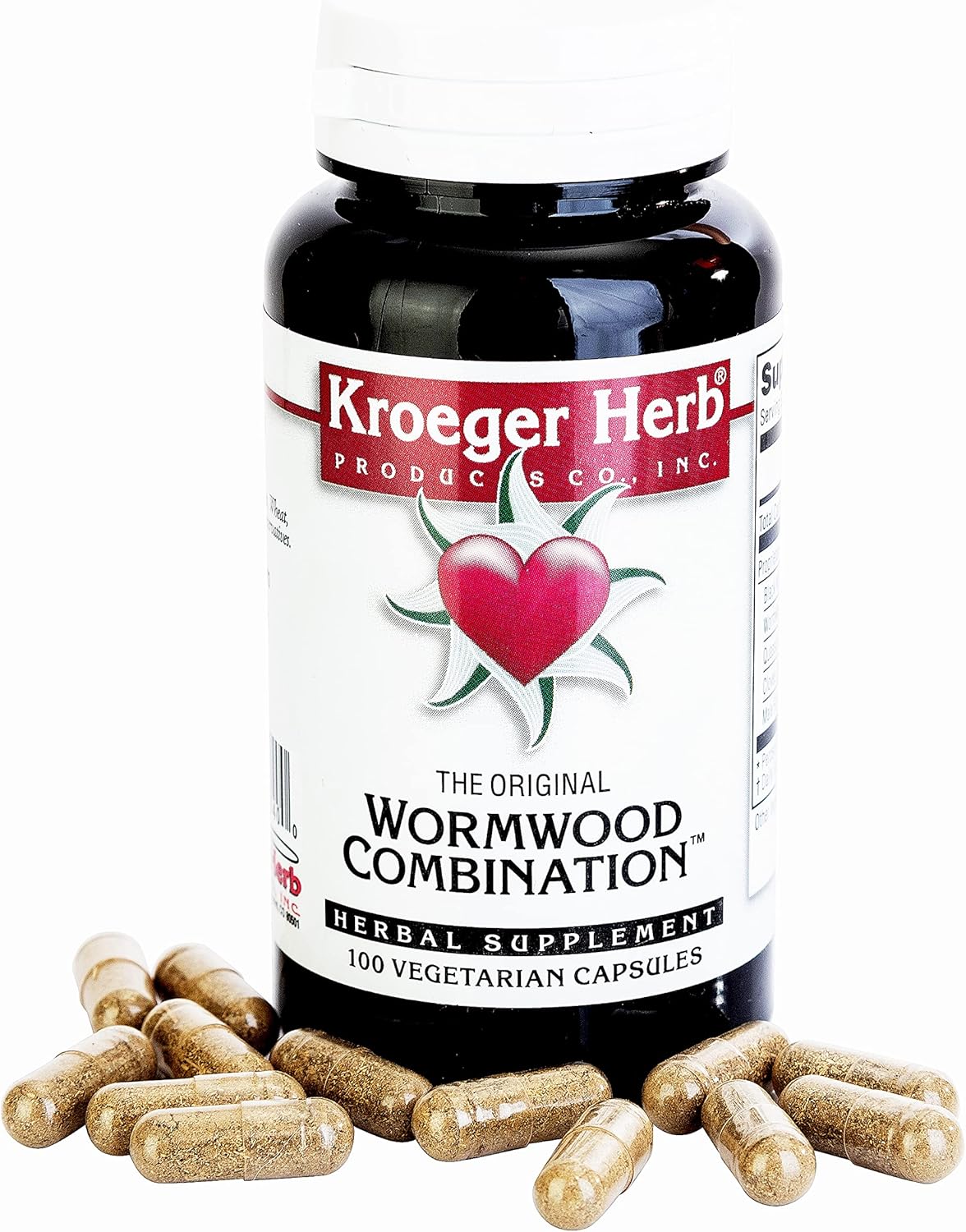 2 Pack Kroeger Herb Wormwood Combination 100 V-Cap Supplements