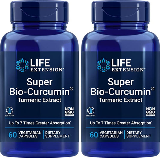 2 Pack Life Extension Bio-Curcumin Elite 400 mg Vegetarian Capsules - 60 Capsules in Total