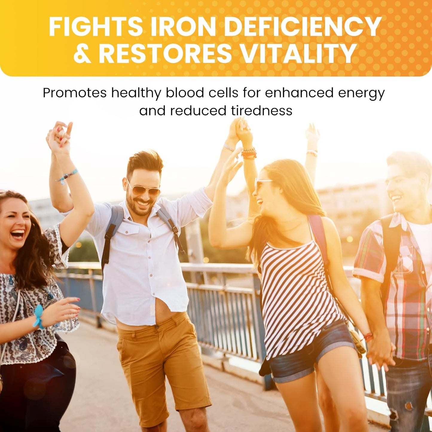 2 Pack Liquid Iron Supplement with Folate, Vitamin C, B6, B12 for Anemia & Energy Support - Pineapple Flavor, Women, Men & Kids