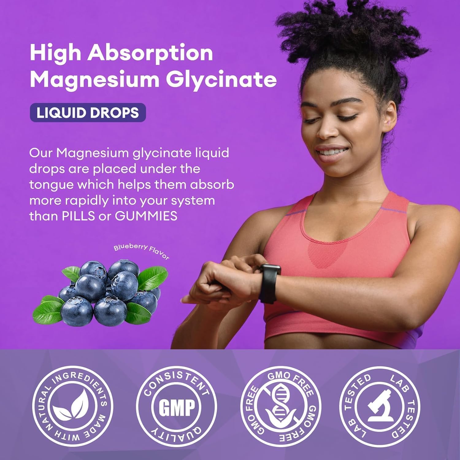 2 Pack Liquid Magnesium Glycinate with L-Theanine & Lemon Balm - Promotes Relaxation, Sleep, Bone, Muscle & Heart Health - Gluten Free - 60 Day Supply