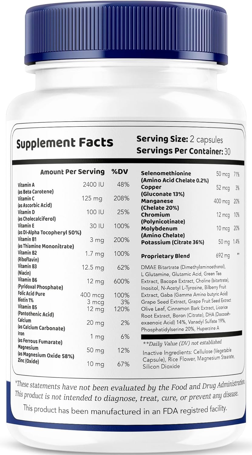 2 Pack LIVORKA Mindful Wellness Brain Support Capsules - Premium Natural Formula, 120 Capsules for 60 Days