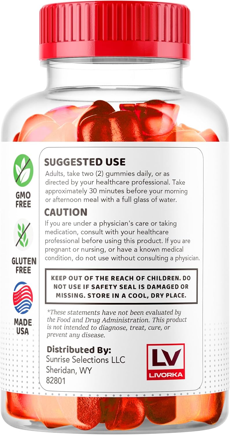 2 Pack LIVORKA Vital Grow XL Men's Performance Gummies - 1050MG Blend, Advanced Formula for 2 Month Supply