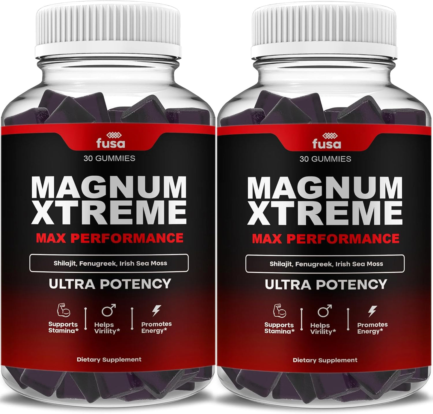 2 Pack MagnumXtreme Gummies: Maximum Strength Shilajit Sea Moss Fenugreek Supplement for Overall Health Support (60 Day Supply)