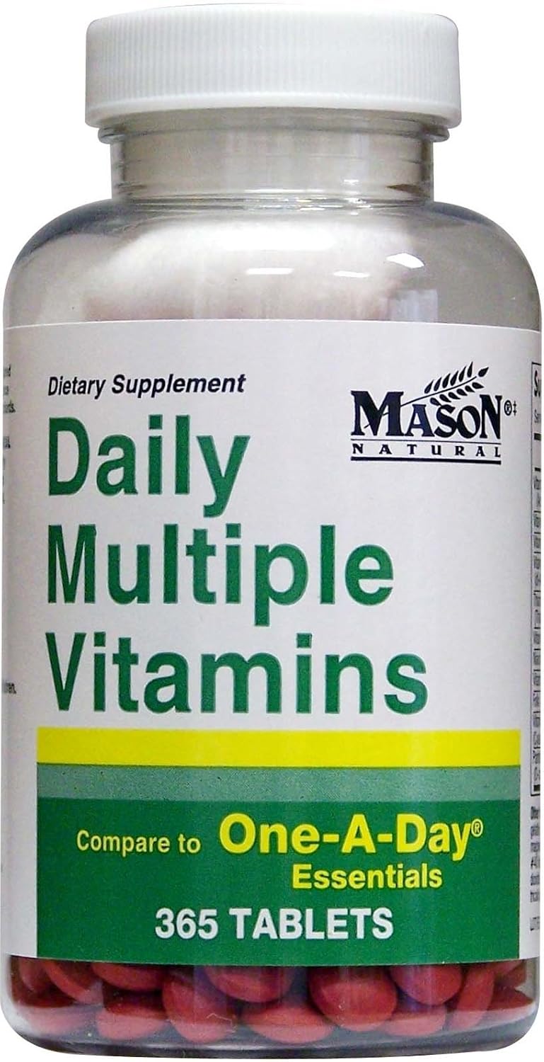 2-Pack MASON NATURAL Daily Multiple Vitamins: Compare to One A Day Essentials, 365 Tablets x 2 = 730 Tablets