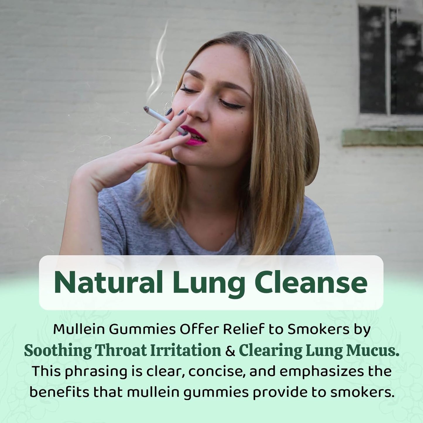 2 Pack Mullein Leaf Gummies with Bromelain & Quercetin - Lung Cleanse, Digestive Support, Immune Boost - 120 Mango Flavored Gummies