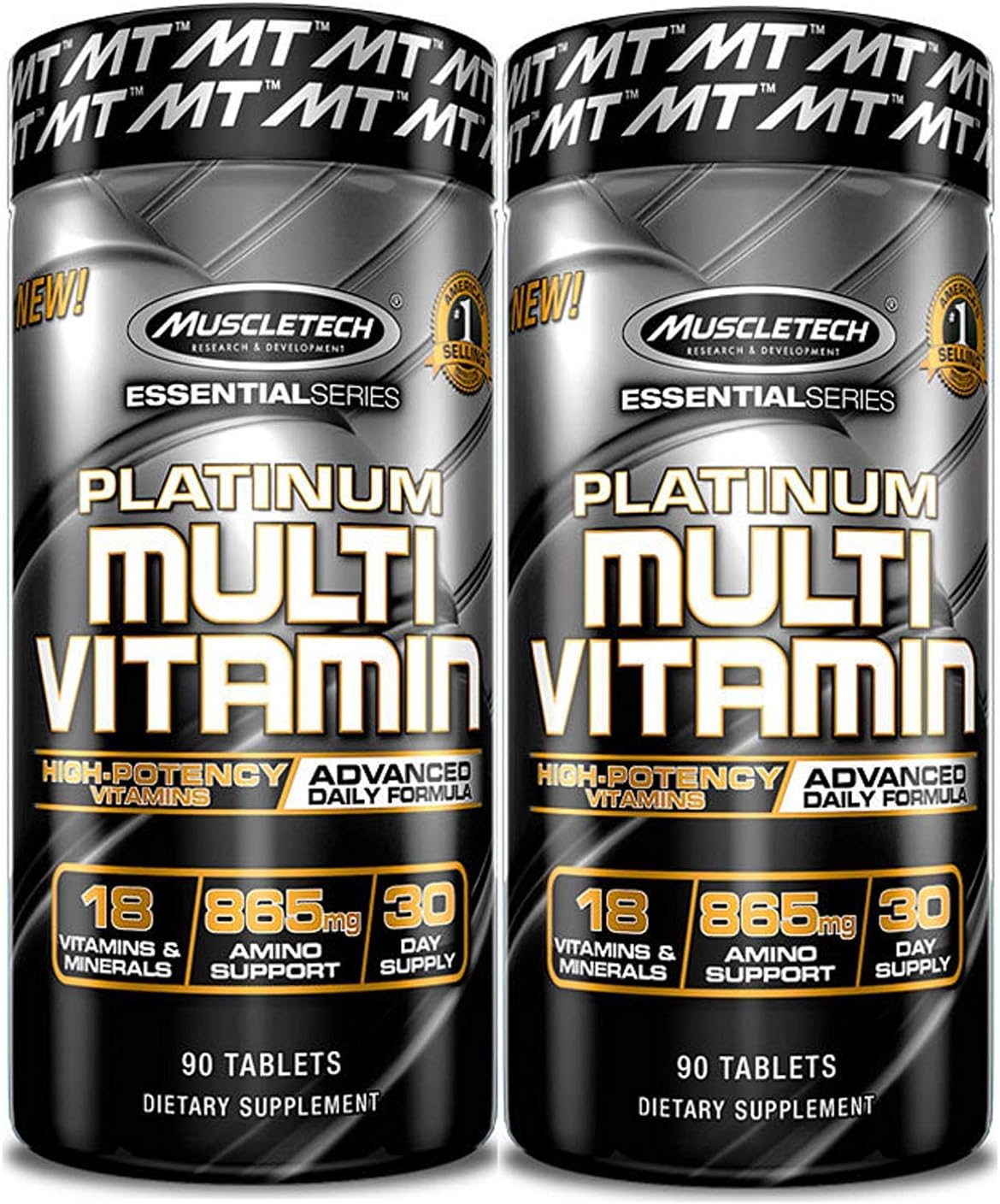2 Pack MuscleTech Platinum Multi Vitamin 90 Count - Essential Daily Vitamins and Minerals for Optimal Health and Performance