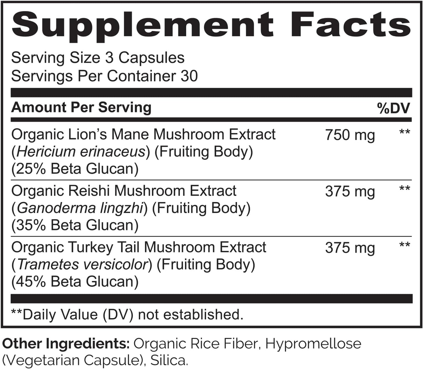2-Pack NATURELO Mushroom Supplement Capsules for Brain & Immune Health - Lion’s Mane, Reishi, Turkey Tail - 360 Vegan Capsules