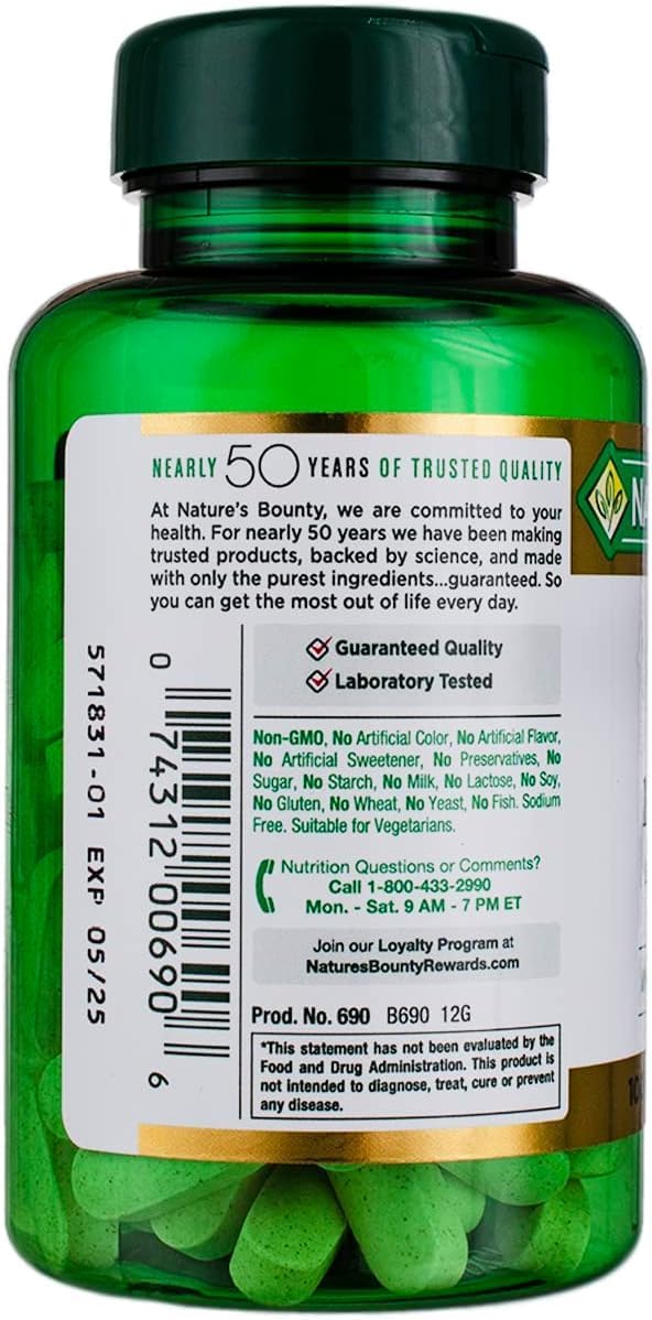 2 Pack Nature's Bounty Vitamin C 1000 mg Caplets with Rose Hips - 200 Count