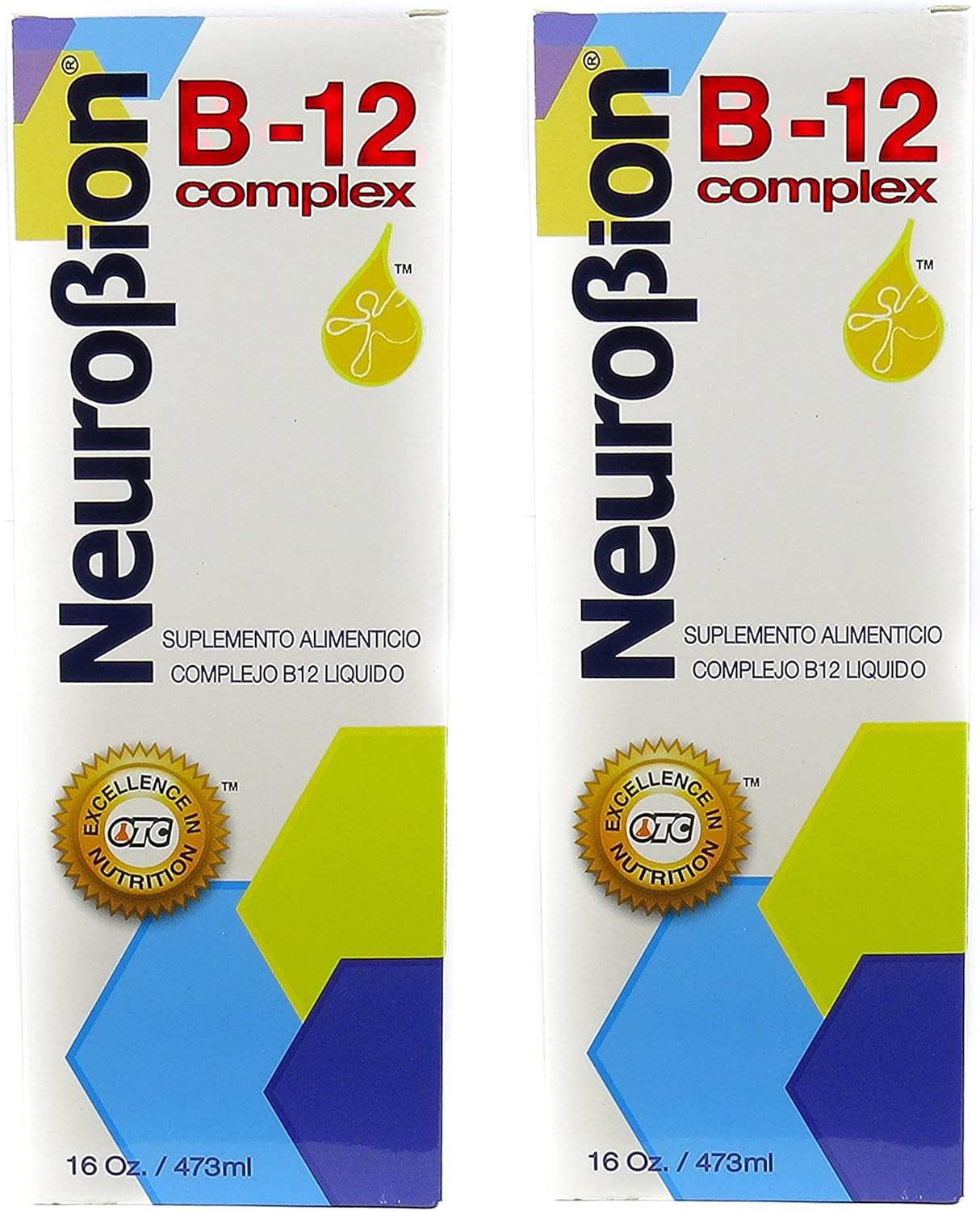 2 Pack Neurobion Vitamin B12 Complex Liquid Citrus Flavor - 16 Oz