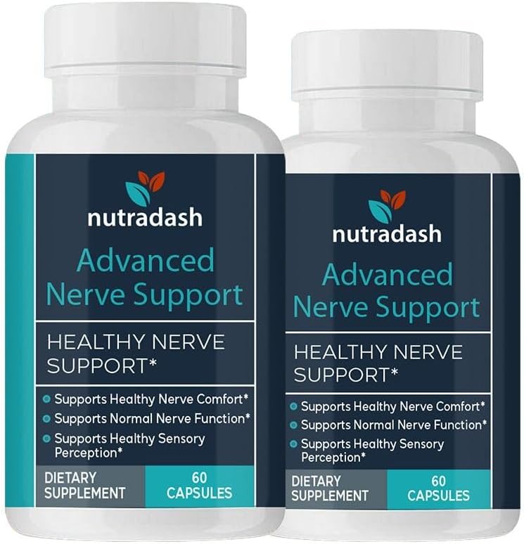 2 Pack Nutradash Advanced Nerve Support Formula - 120 Capsules - 2 Month Supply
