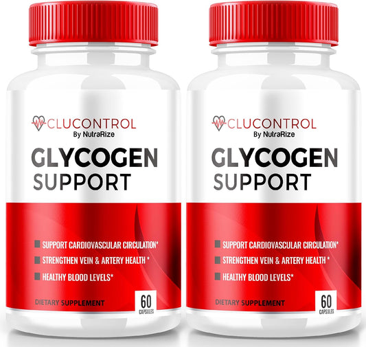 2-Pack NutraRize CluControl Glycogen Support Pills - All-Natural Blood Formula - Maintain Healthy Levels - Maximum Strength Supplement for Balance - Official Reviews - 120 Capsules