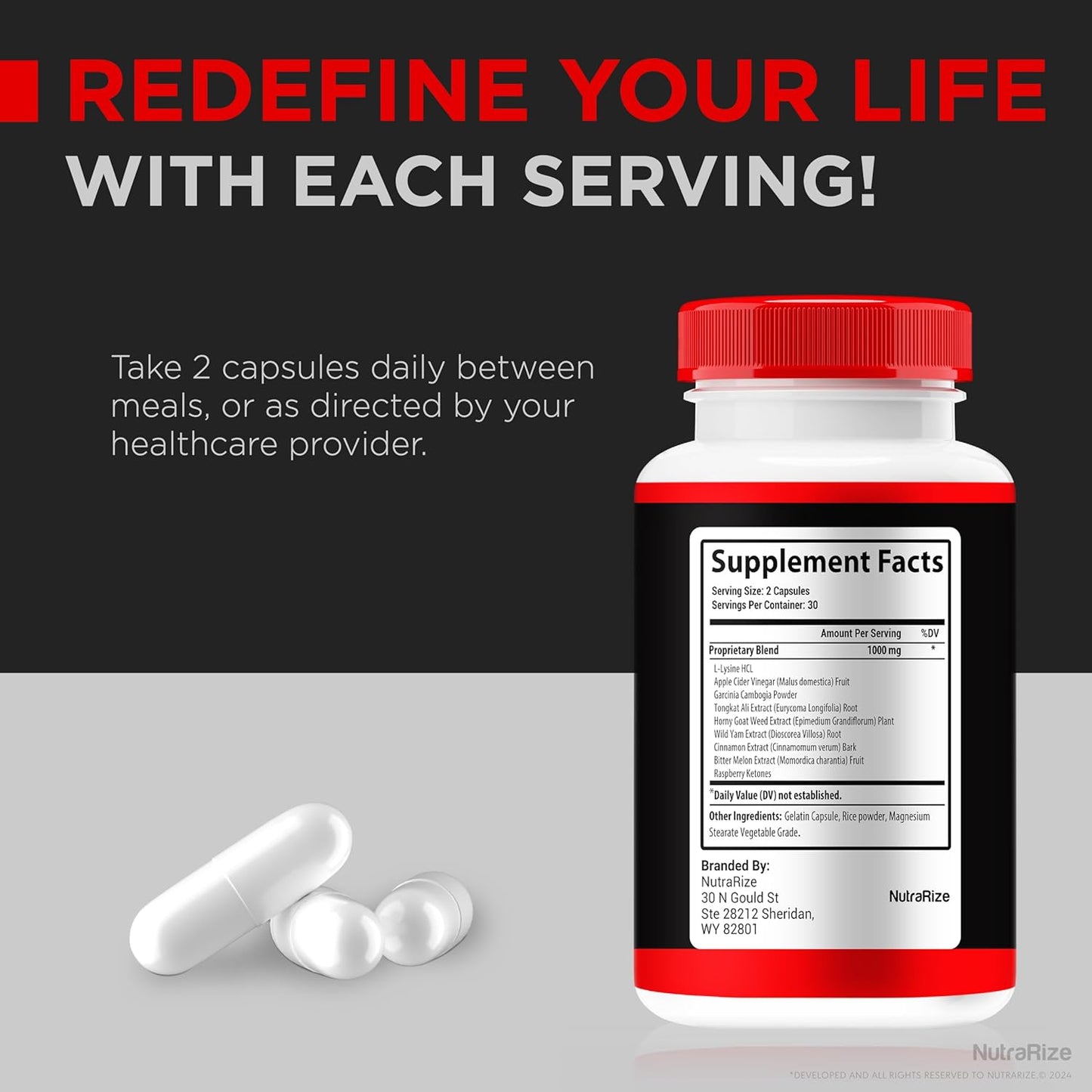 2 Pack NutraRize ErecBoost Pills - Official Original Capsules for Energy & Overall Health - 120 Capsules