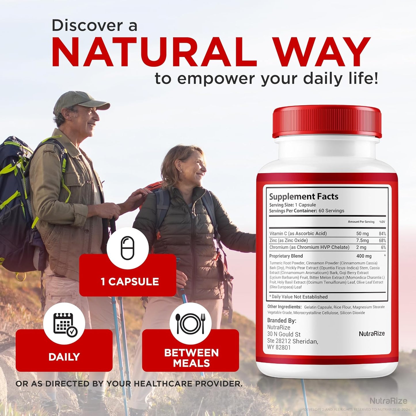 2 Pack NutraRize Heart Freedom Capsules - Official HeartFreedom Pills for Energy & Health, Circulation Support, All Natural Detox Glyco Optimizer - 120 Capsules