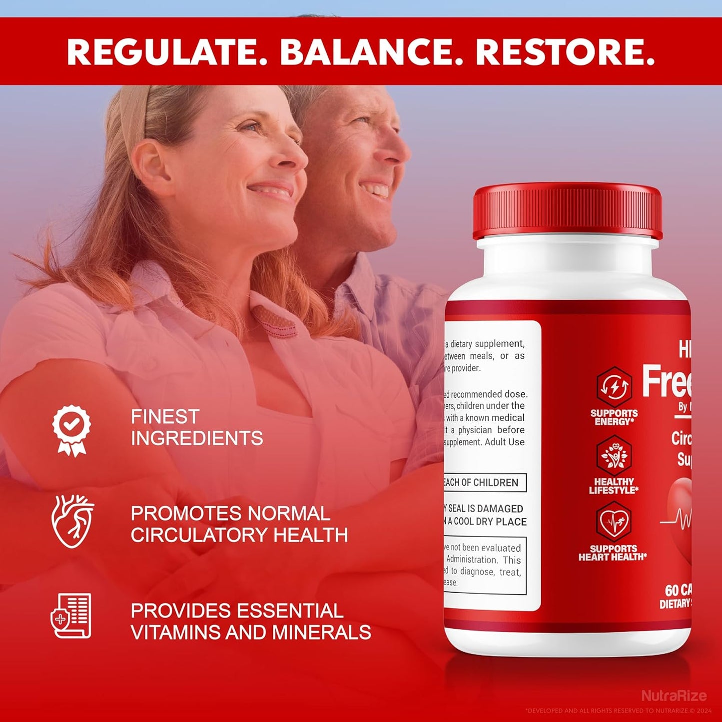 2 Pack NutraRize Heart Freedom Capsules - Official HeartFreedom Pills for Energy & Health, Circulation Support, All Natural Detox Glyco Optimizer - 120 Capsules