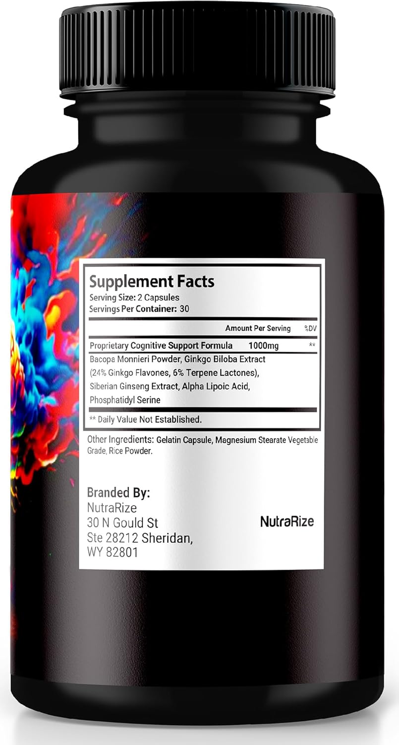 2-Pack NutraRize IQ Blast Pro Capsules - Advanced Brain Health Support Supplement with All Natural Formula for Optimal Cognitive Function - Reduce Brain Fog - 120 Capsules - Reviews