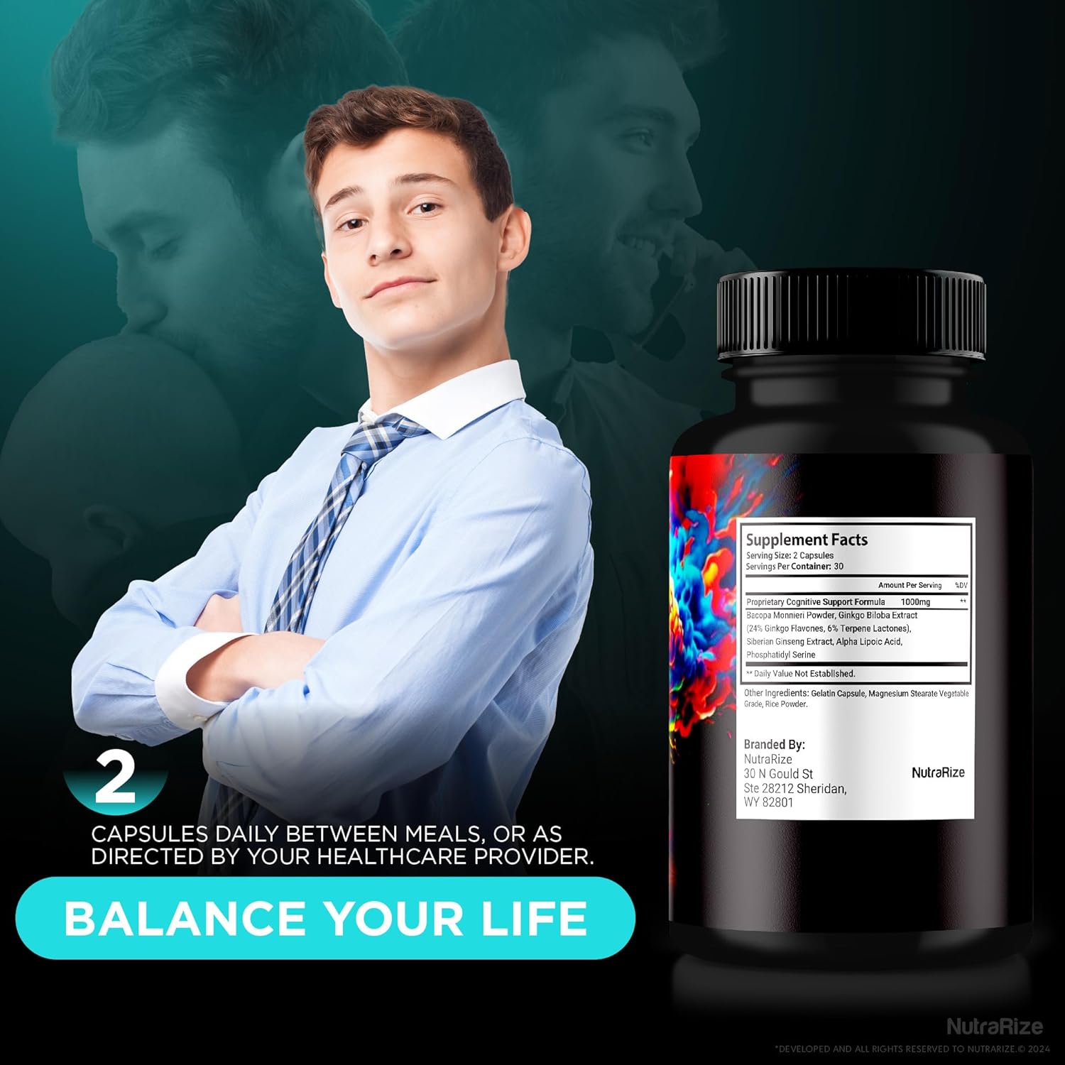 2-Pack NutraRize IQ Blast Pro Capsules - Advanced Brain Health Support Supplement with All Natural Formula for Optimal Cognitive Function - Reduce Brain Fog - 120 Capsules - Reviews