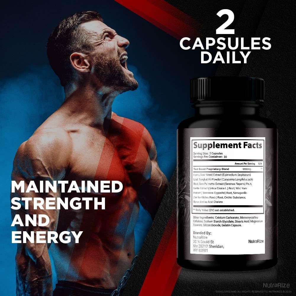 2 Pack NutraRize Keskara Pills for Men - Premium Male Supplement for Muscle Growth & Health - Official Reviews (120 Capsules)