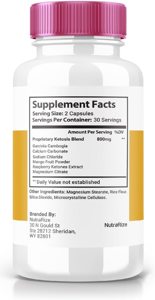 2 Pack NutraRize Keto Smart Capsules - Advanced Slimming Formula Supplement for Targeting Belly Fat - 120 Capsules