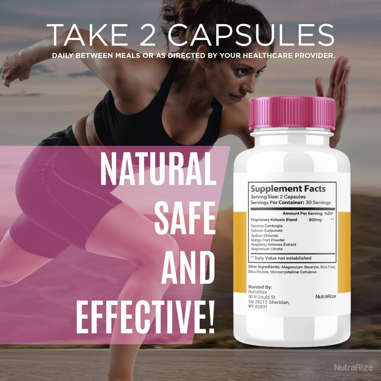 2 Pack NutraRize Keto Smart Capsules - Advanced Slimming Formula Supplement for Targeting Belly Fat - 120 Capsules