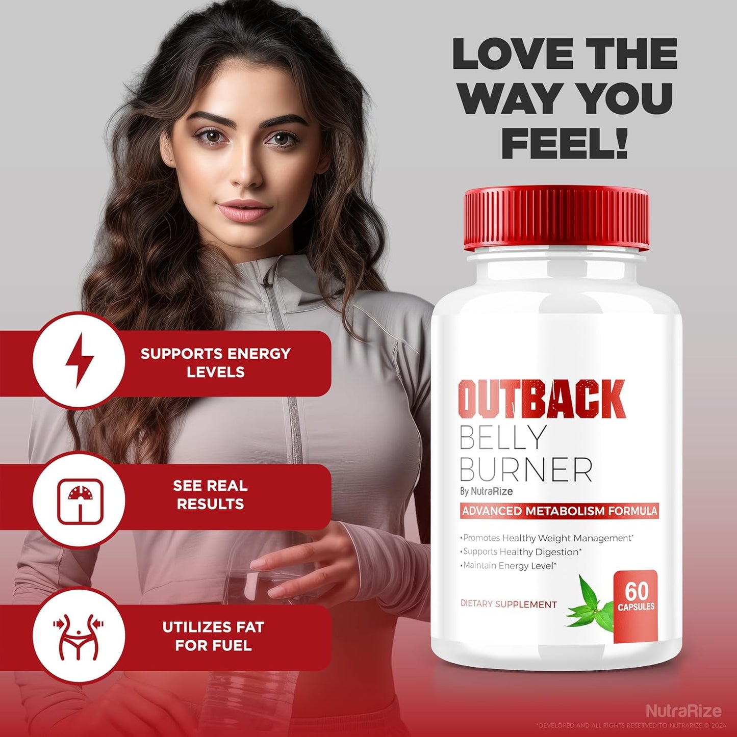 2 Pack NutraRize Outback Belly Burner Keto Capsules - All Natural Supplement for Fitness Goals - Official Reviews (120 Capsules)