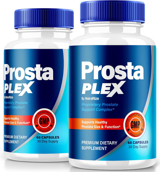 2 Pack NutraRize Prosta Plex - All Natural Supplement for Prostate Health - Official Formula for Wellness - 120 Capsules