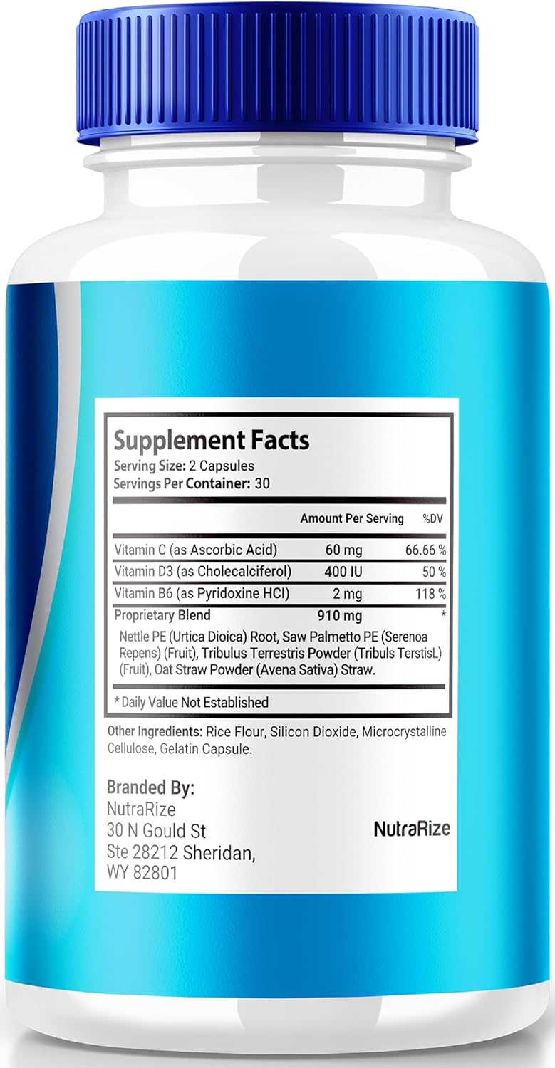2 Pack NutraRize Prosta Plex - All Natural Supplement for Prostate Health - Official Formula for Wellness - 120 Capsules