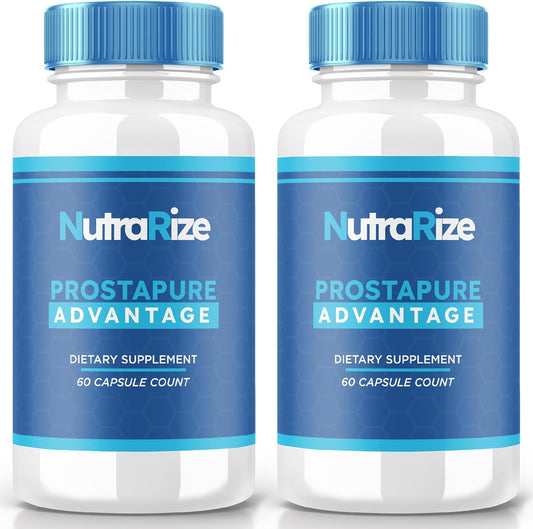 2 Pack NutraRize Prostapure Capsules - Maximum Strength Prostate Supplement for Overall Health - All-Natural Advanced Formula - 120 Capsules