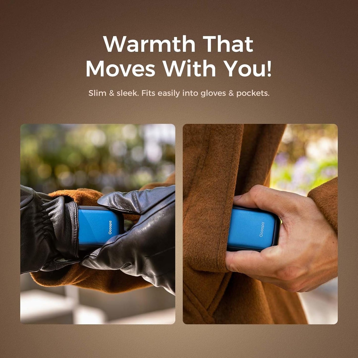 2 Pack OCOOPA Magnetic Rechargeable Hand Warmers - Electric 5000mAh Hand Warmer with 3 Heat Settings, UL Certified - Tech Gifts for Men, Portable Pocket Heater - Purse Must Have