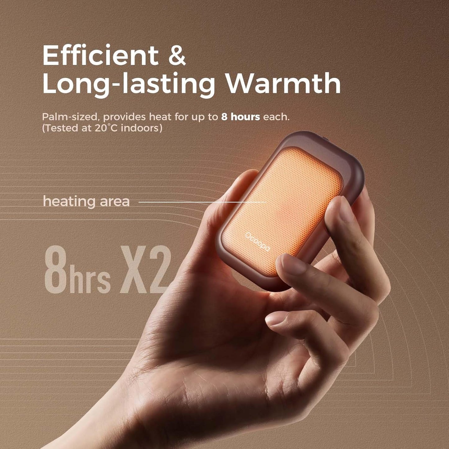 2 Pack OCOOPA Magnetic Rechargeable Hand Warmers - Electric 5000mAh Hand Warmer with 3 Heat Settings, UL Certified - Tech Gifts for Men, Portable Pocket Heater - Purse Must Have