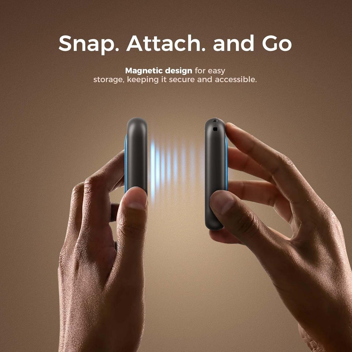 2 Pack OCOOPA Magnetic Rechargeable Hand Warmers - Electric 5000mAh Hand Warmer with 3 Heat Settings, UL Certified - Tech Gifts for Men, Portable Pocket Heater - Purse Must Have